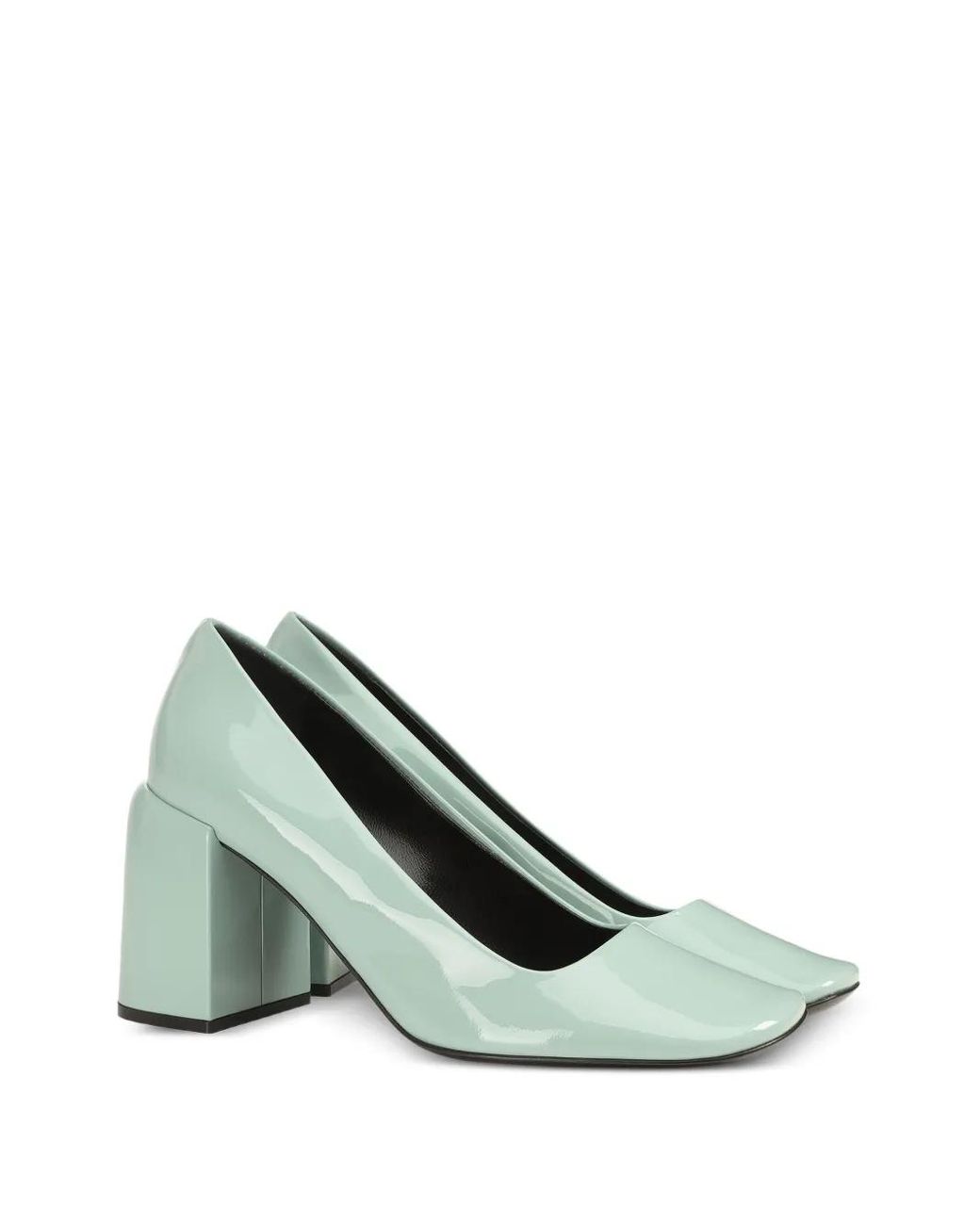 Sergio Rossi 80Mm Block Heel Pumps in Green | Lyst