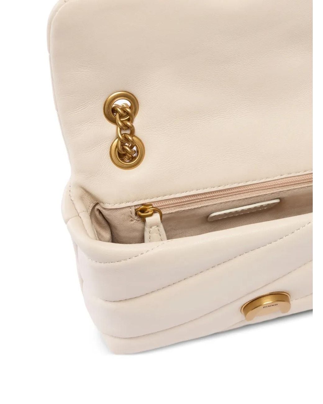 Pinko Natural Grand Sac Porté Épaule Matelassé Baby Love À Boucle