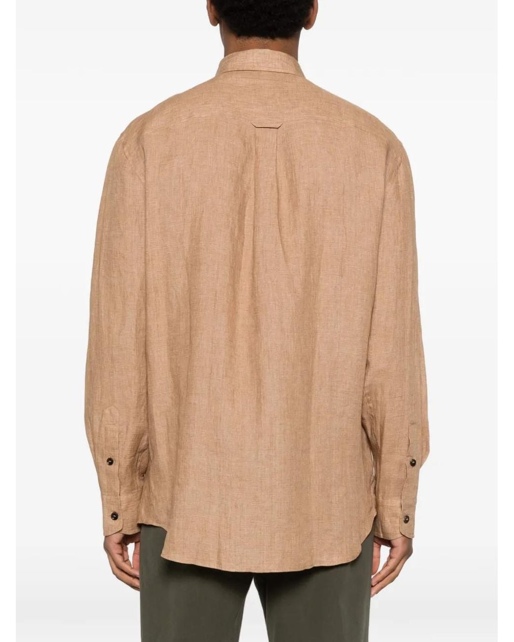 Brioni Natural Chest-Pocket Shirt for men