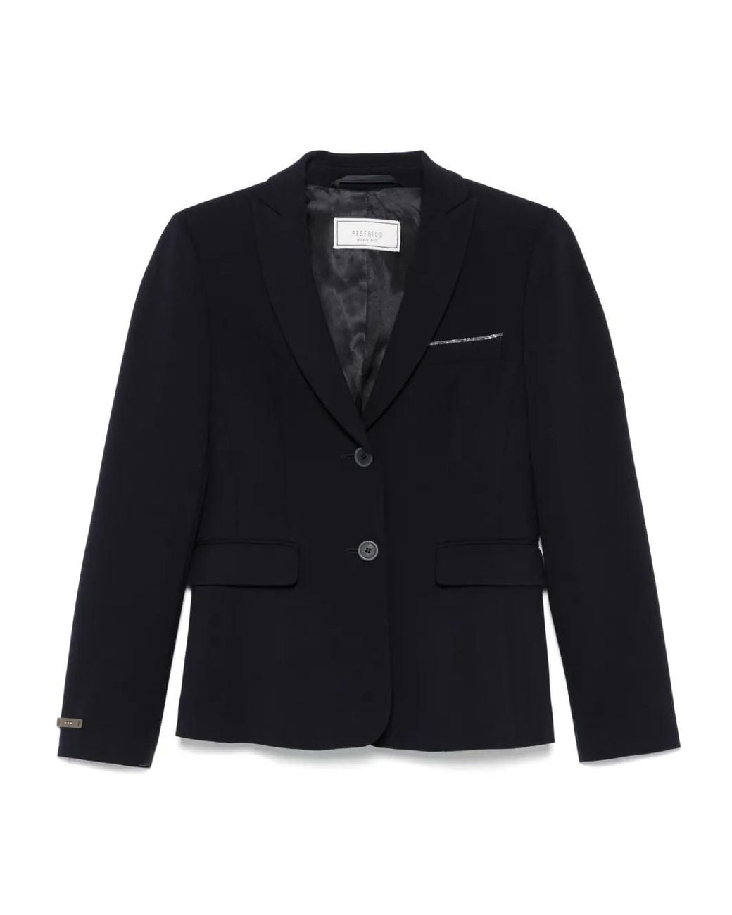 Peserico Blue Single-Breasted Blazer