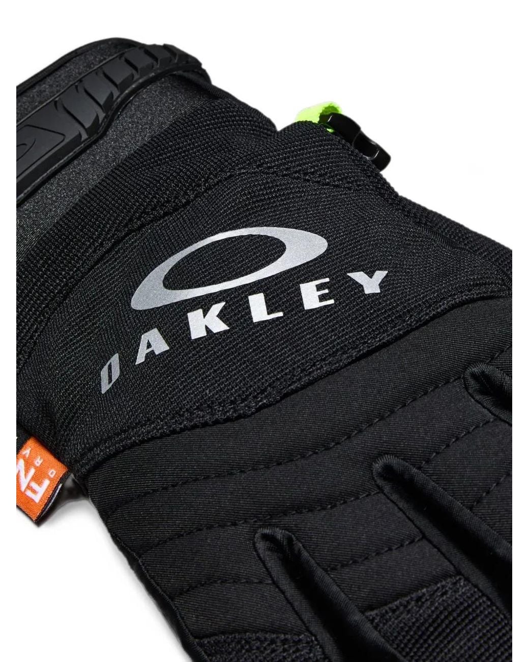 Oakley Black Clutch Logo-Print Gloves for men