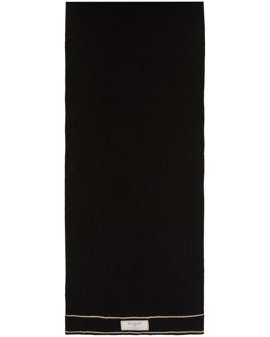 Balmain Black Logo-label Scarf for men