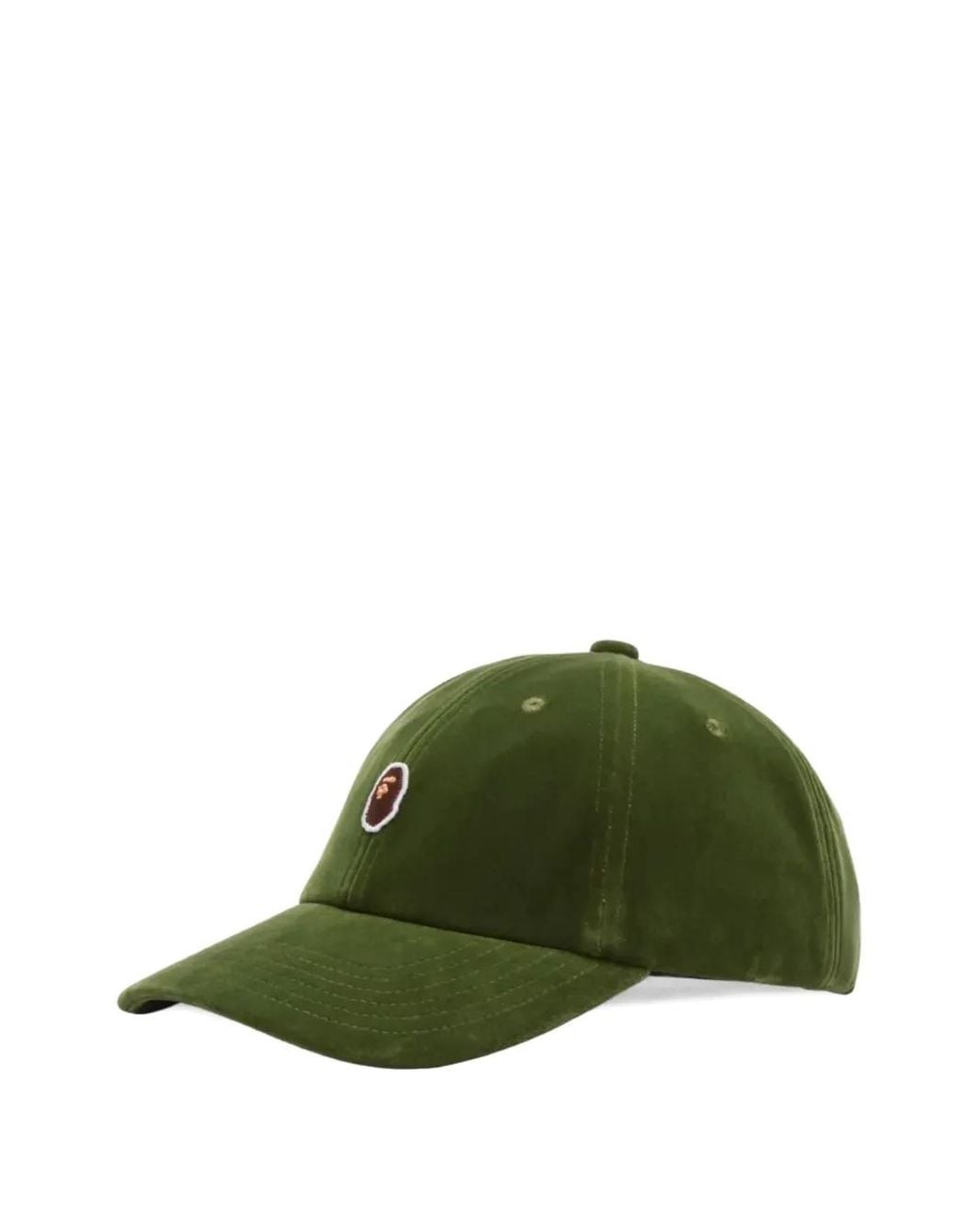 A Bathing Ape Green Logo-Patch Baseball Cap