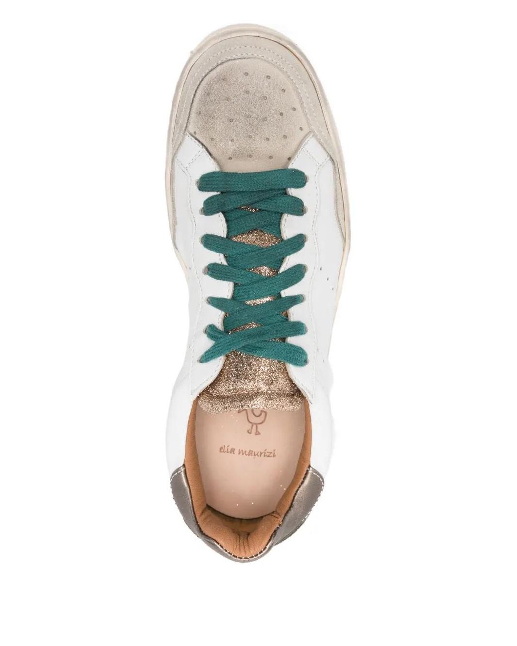 Elia Maurizi White Fiona Panelled Sneakers