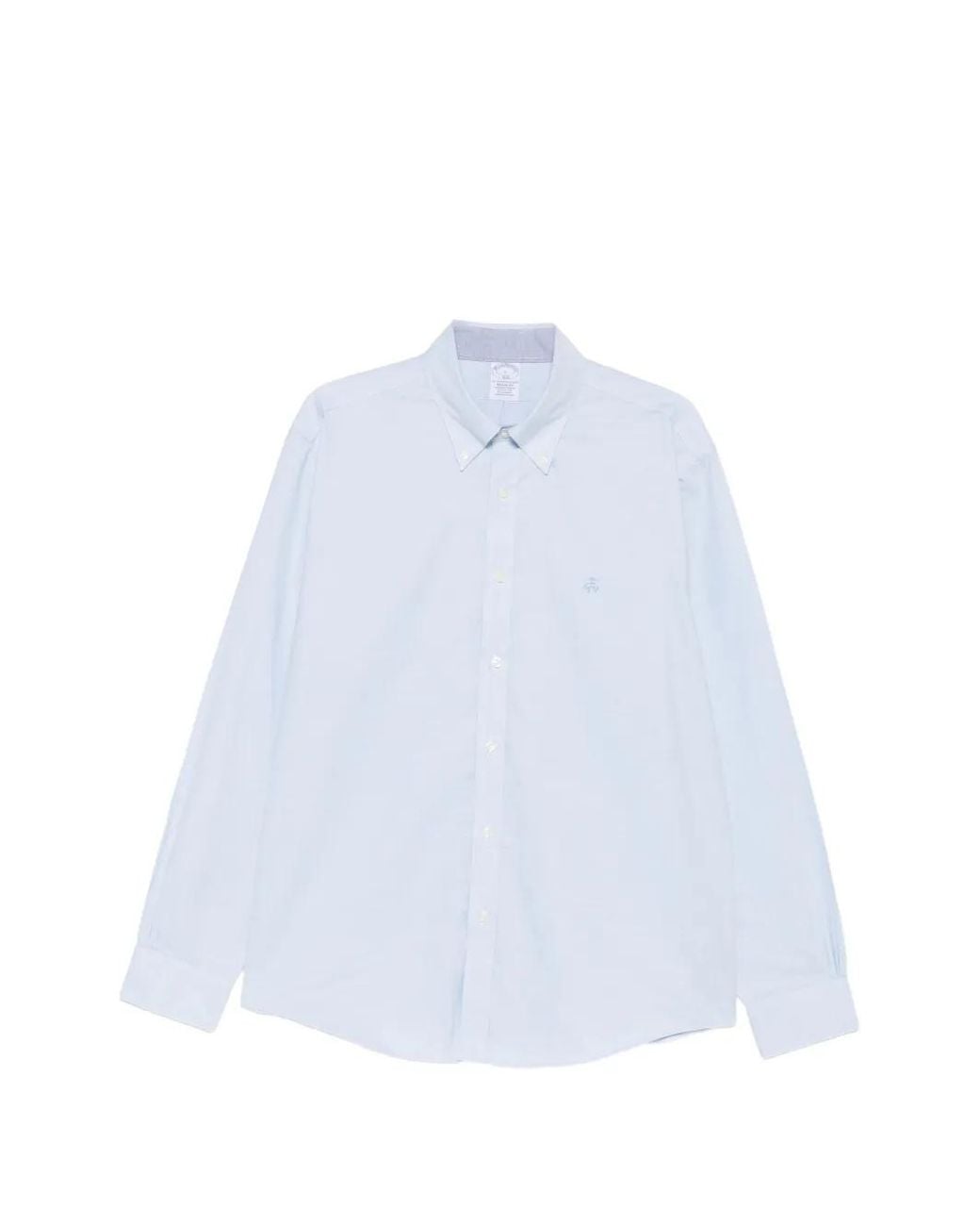 Brooks Brothers White Button-Down Embroidered-Logo Shirt for men