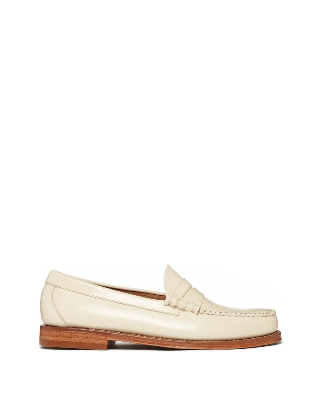 G.H.BASS White Weejuns Larson Penny Loafers for men