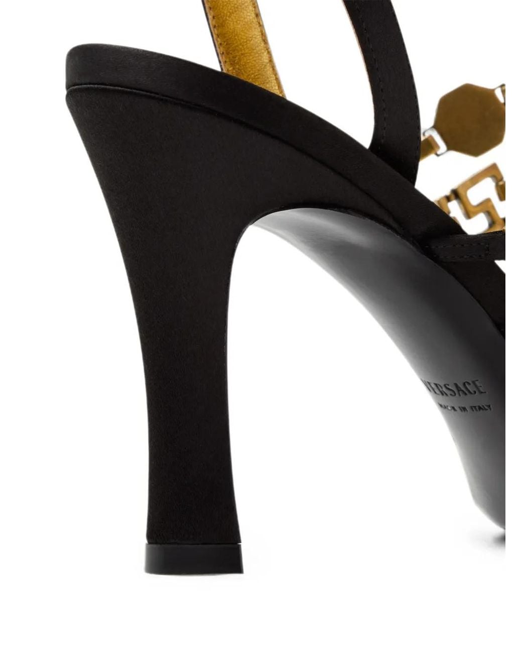 Versace White Gemma Satin Sandals 90 Mm