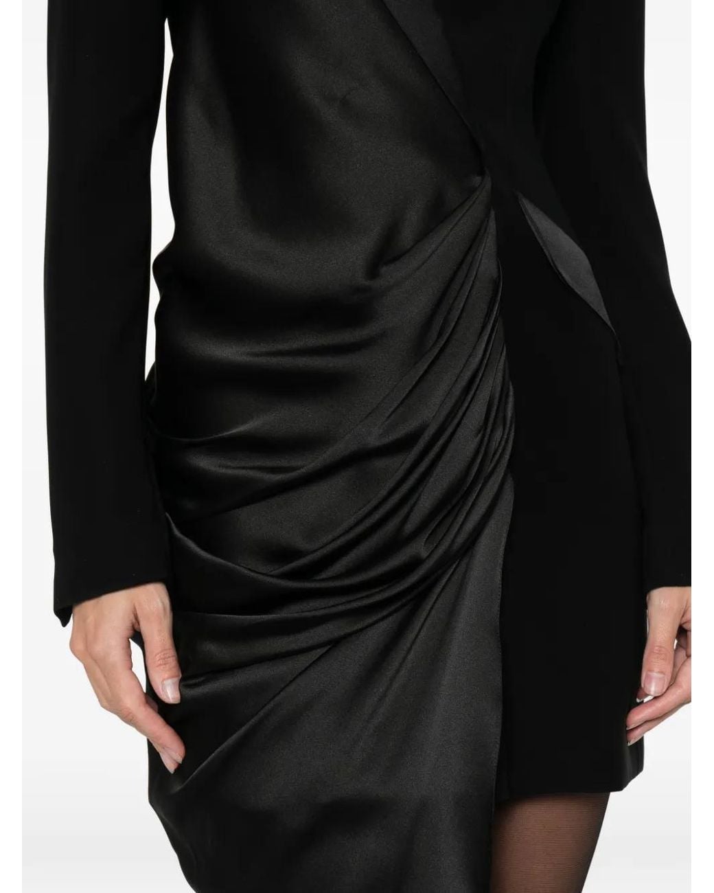 SILK LOVE & LACE Black Alexa Belted Mini Dress