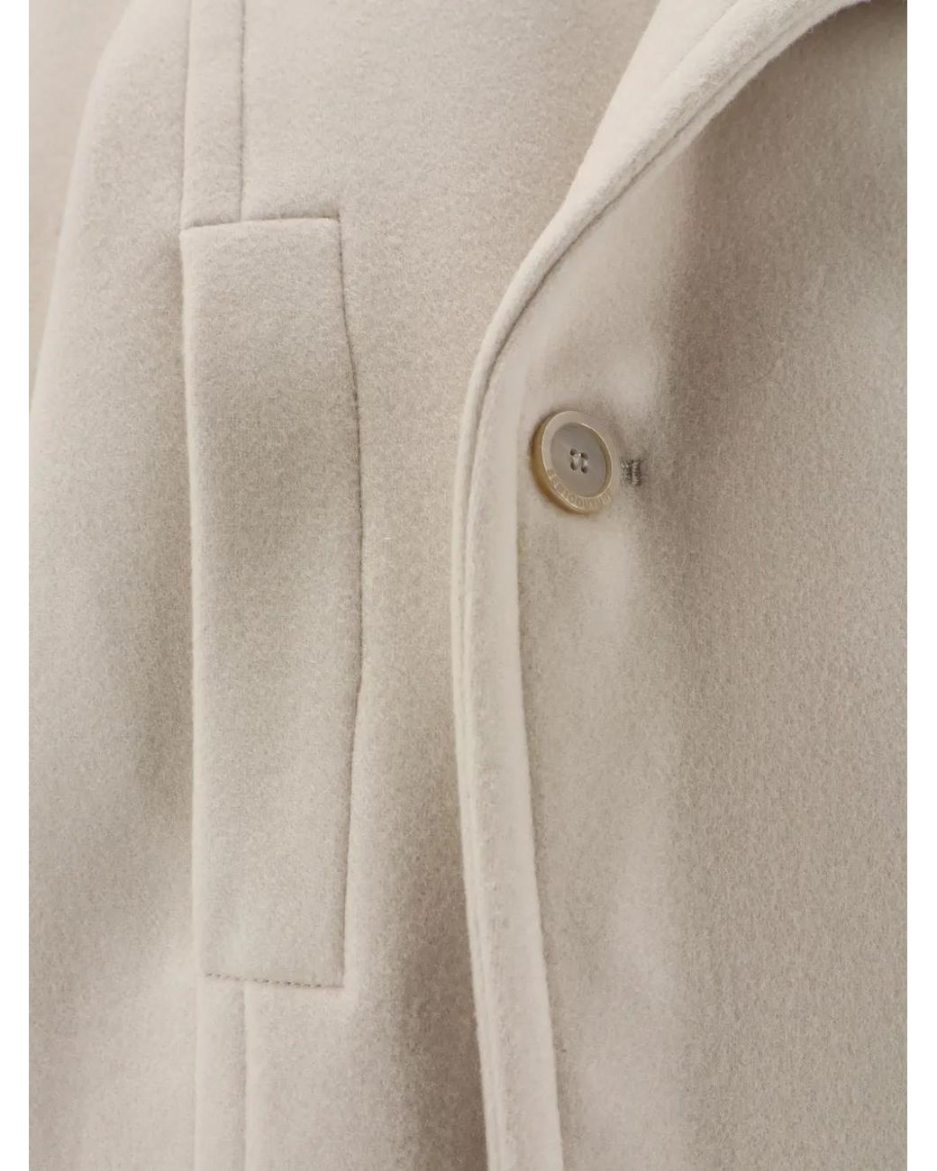 Semicouture White Notched-Lapel Coat