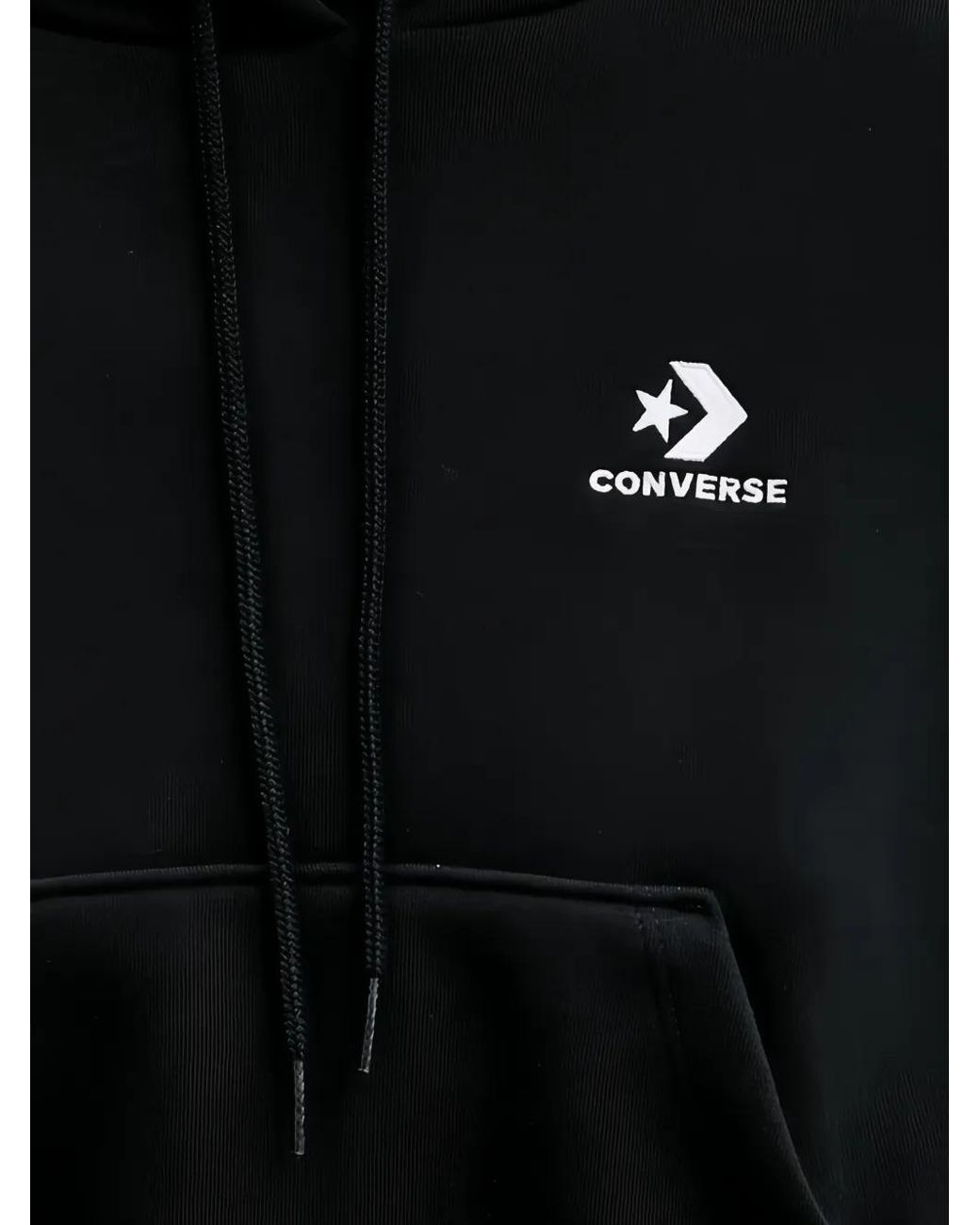 Converse Black Star Chevron Cropped Hoodie