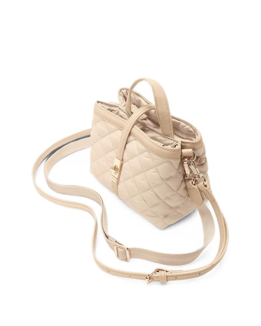 MZ Wallace Natural Mini Astor Quilted Tote Bag