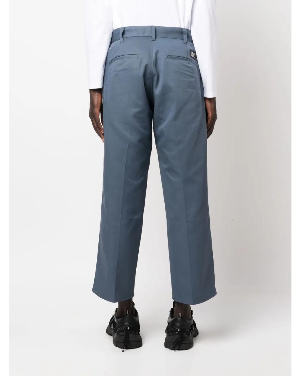Neighborhood Blue Logo-Patch Wide-Leg Trousers for men