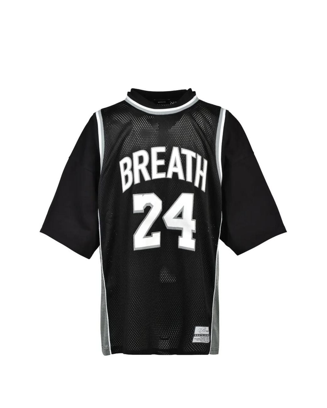 BREATH Black Layered Mesh-Panel T-Shirt for men