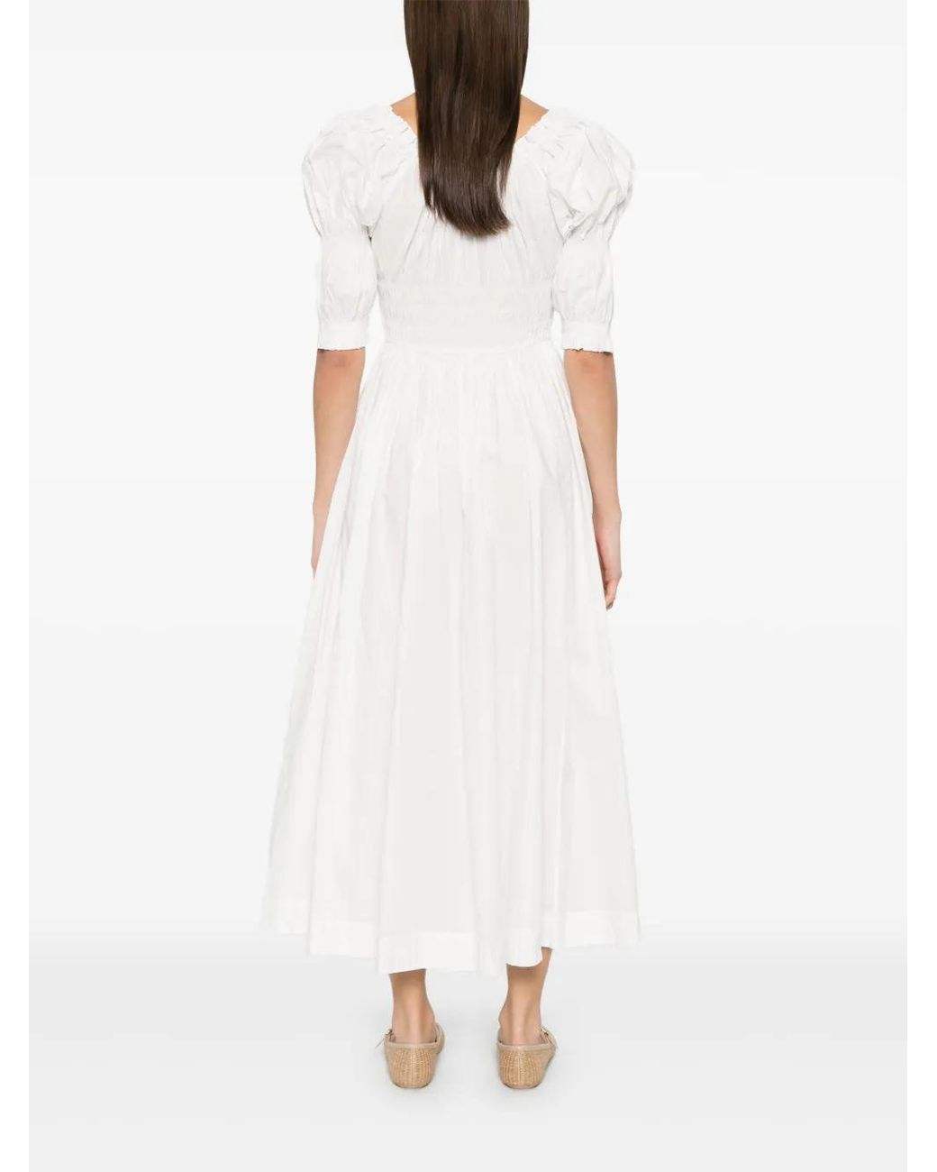 Doen White Ischia Midi Dress