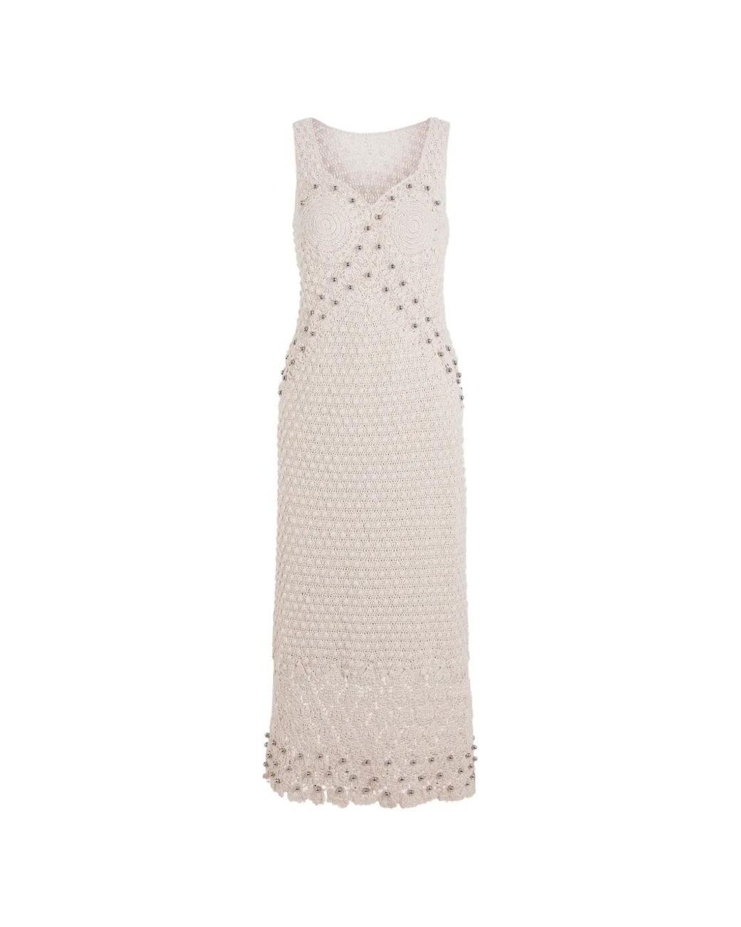 Rabanne White Handmade Midi Dress