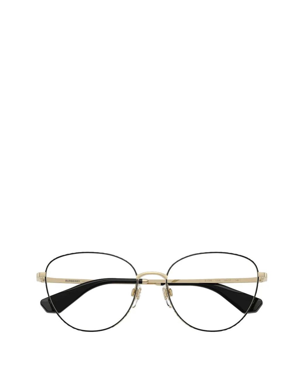 Burberry White Engraved Round-Frame Glasses