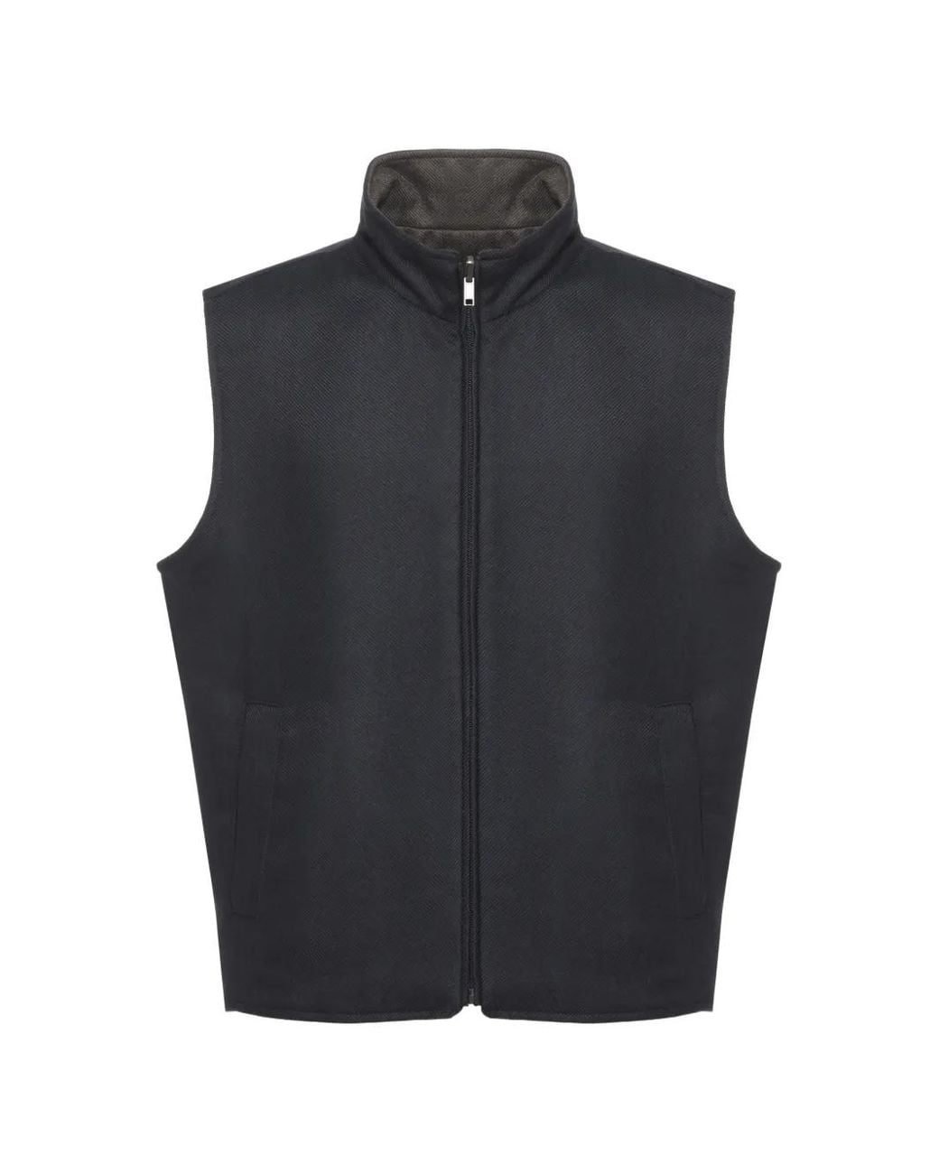 Devore Blue Zip-Up Gilet for men