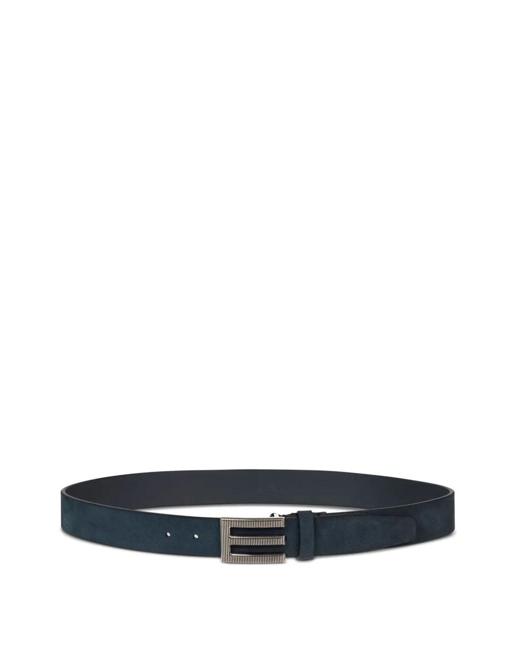 Etro White Monogram-Buckle Belt for men
