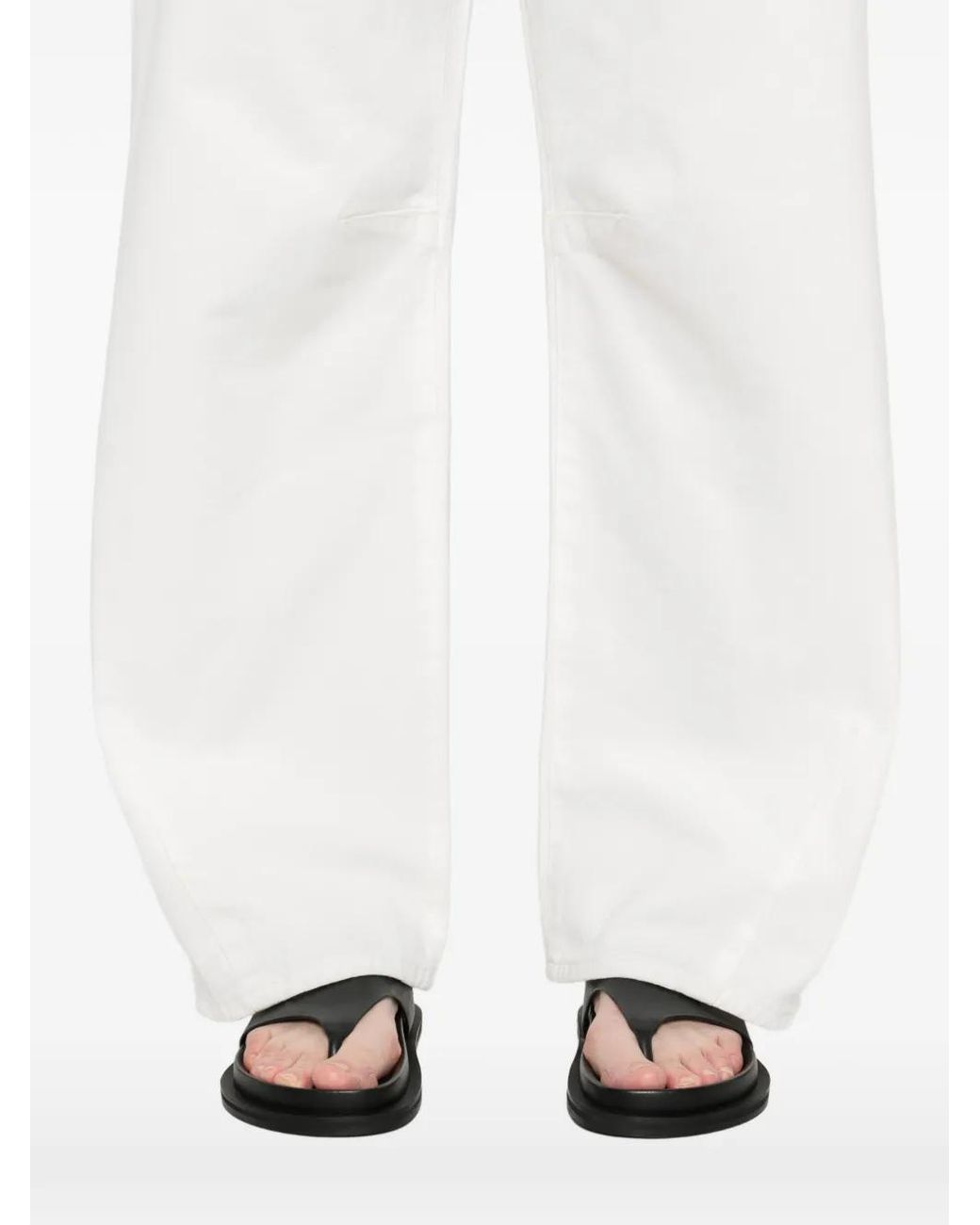 Herskind White Buttoned Wide-Leg Jeans