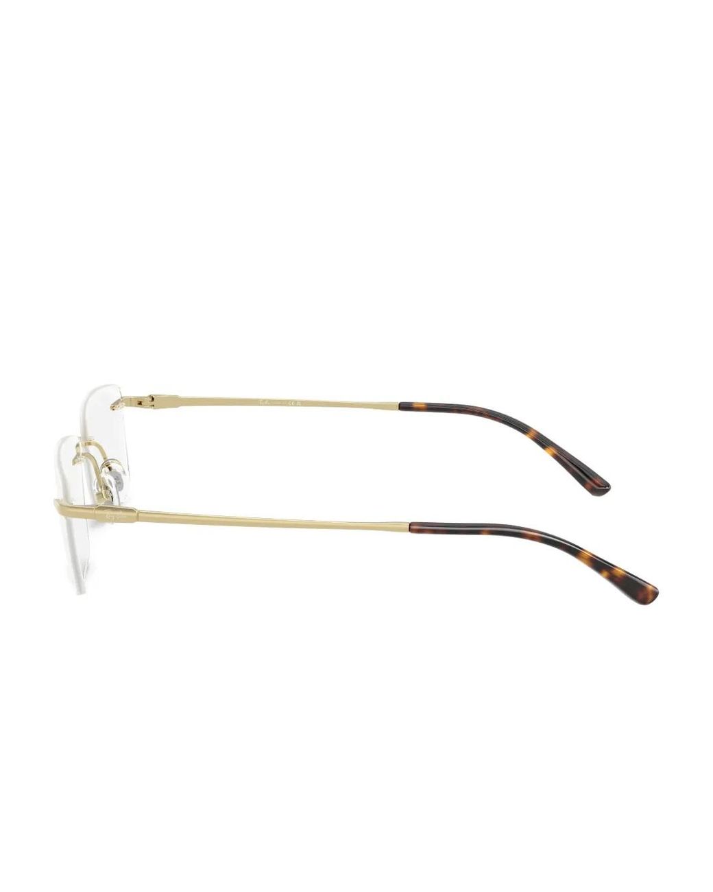 Ray-Ban Natural Rimless Rectangle-Frame Glasses