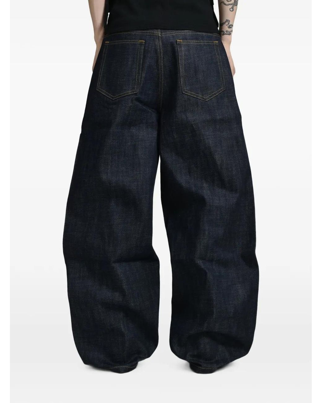 NO/FAITH STUDIOS Blue Loose-Fit Cotton Jeans for men