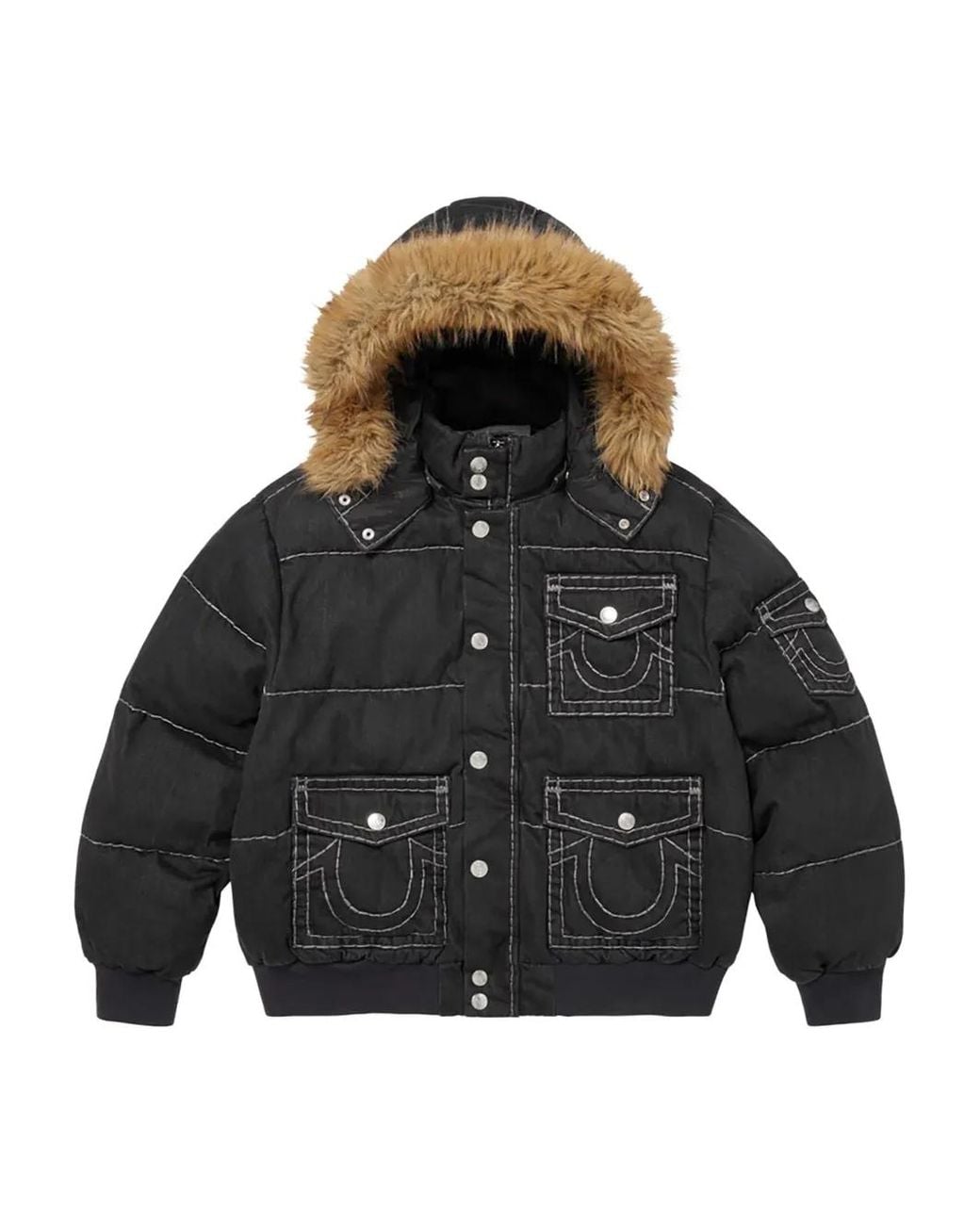Supreme X True Religion Donsjack in het Black voor heren