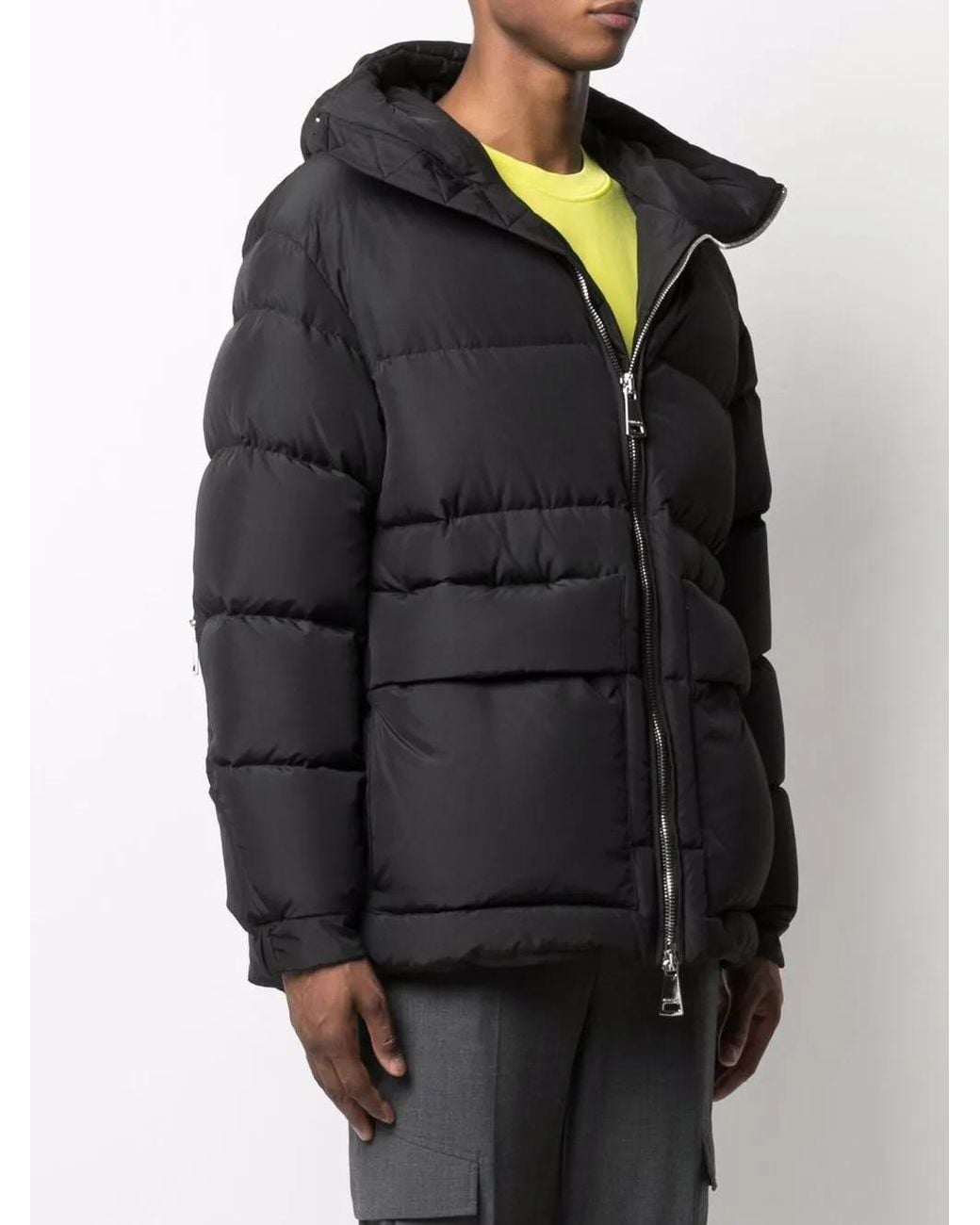 Khrisjoy Black Feather Down Rear-Logo Parka for men