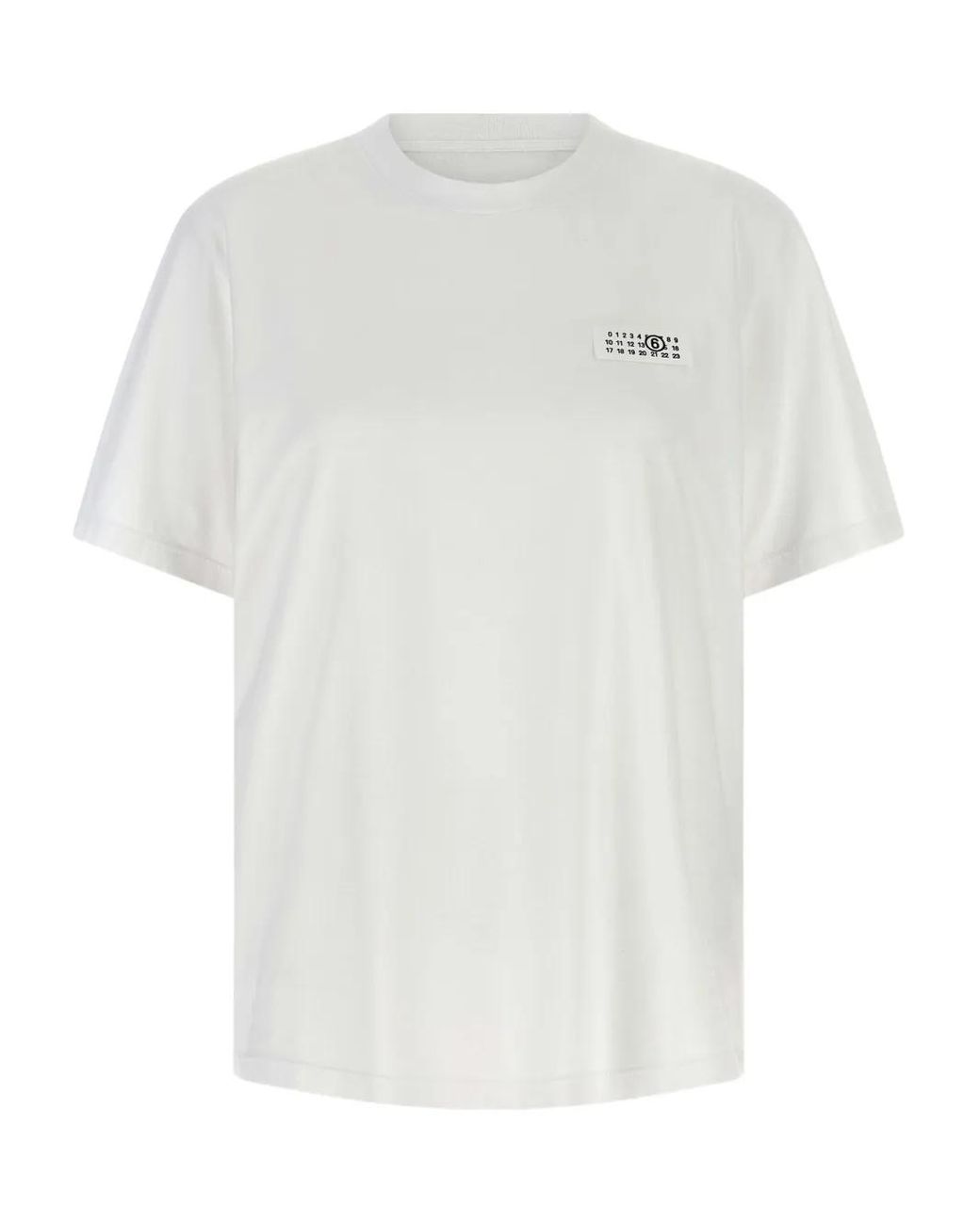 MM6 by Maison Margiela White T-Shirt Numeric Signature Optic