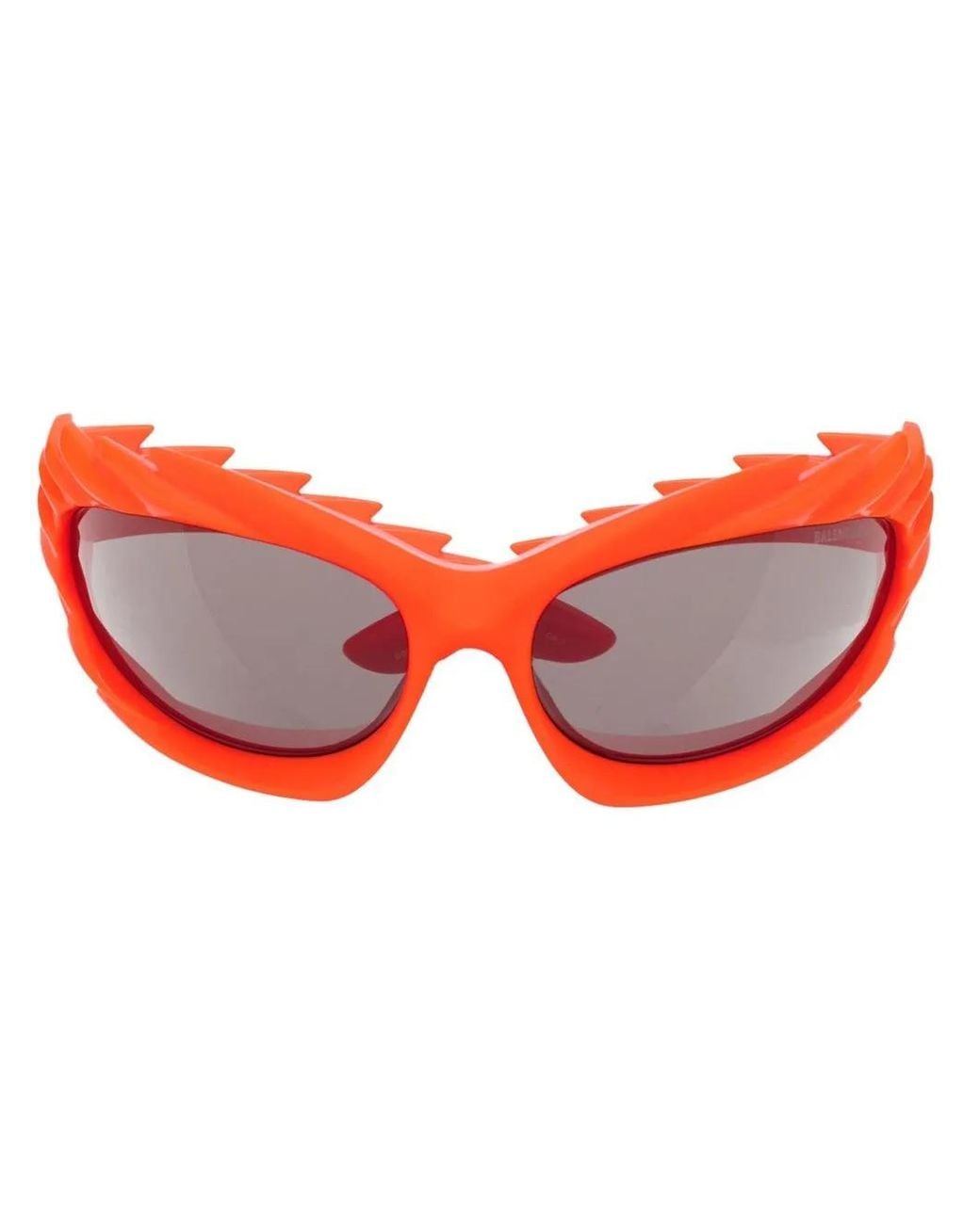 Balenciaga Red Lunettes De Soleil À Monture Ovale