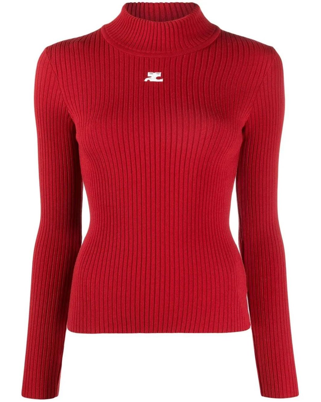 Pulls rouges Courreges en coloris Red