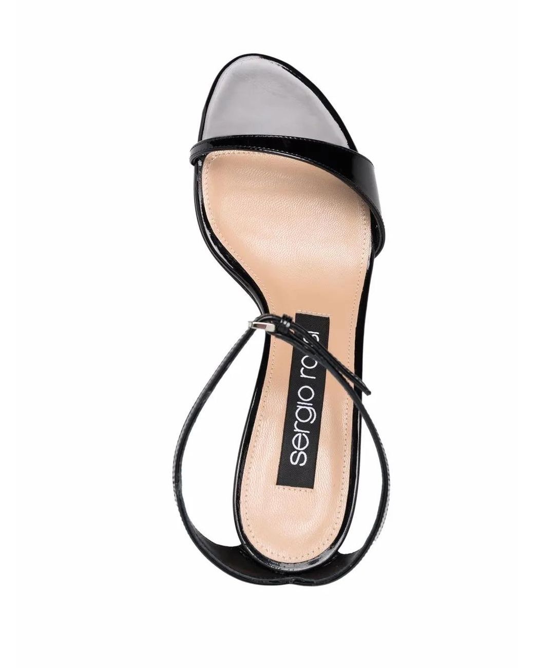 Sergio Rossi Black Open-Toe Strap-Detail Sandals