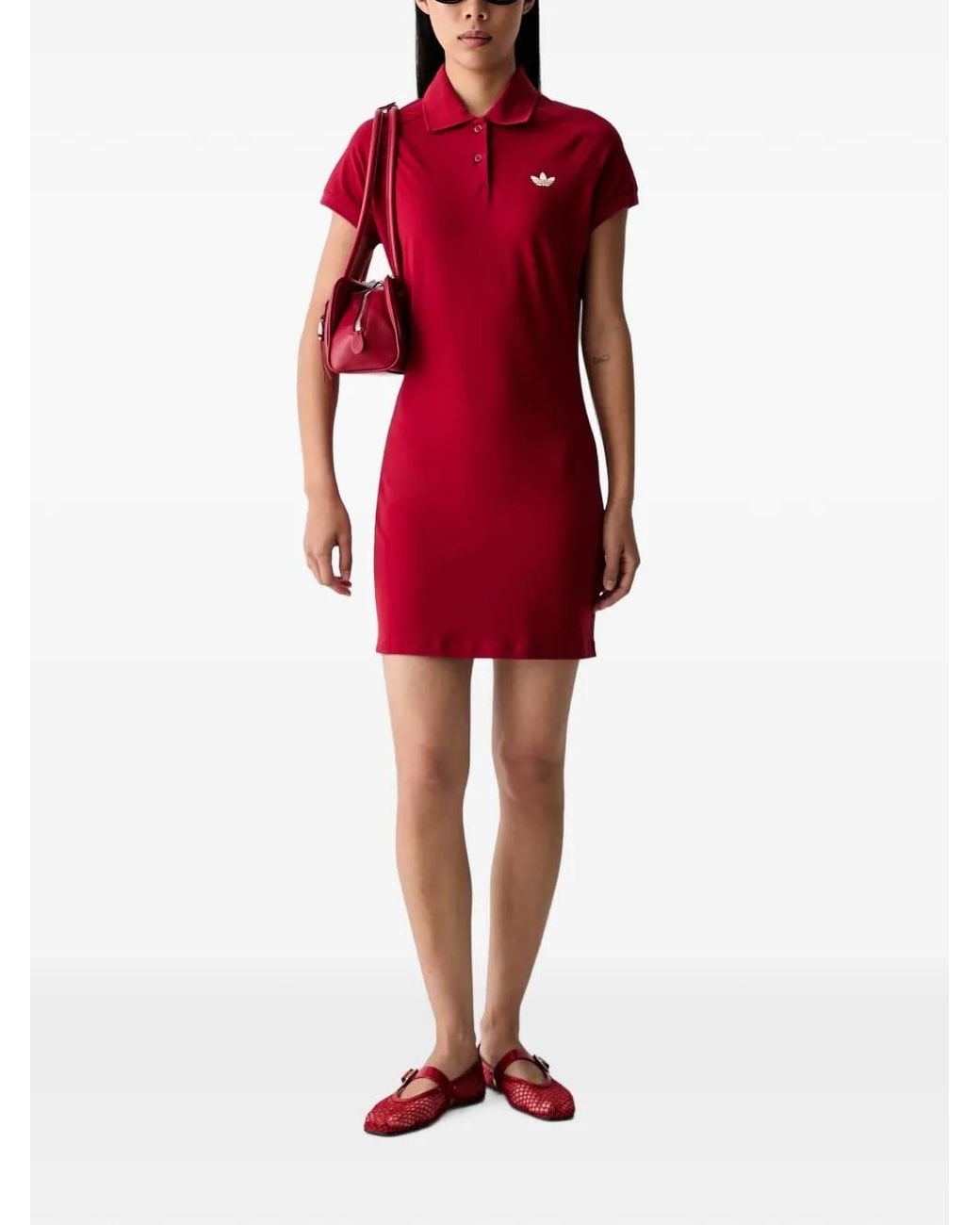 Adidas Mini Logo-Embroidered Polo Dress
