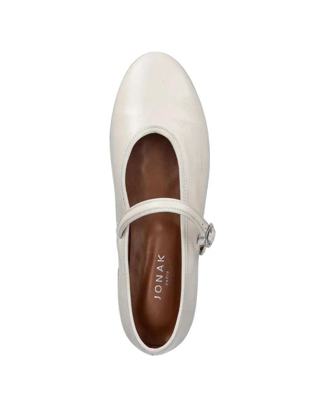 JONAK PARIS White Deesse Buckle-Strap Pumps