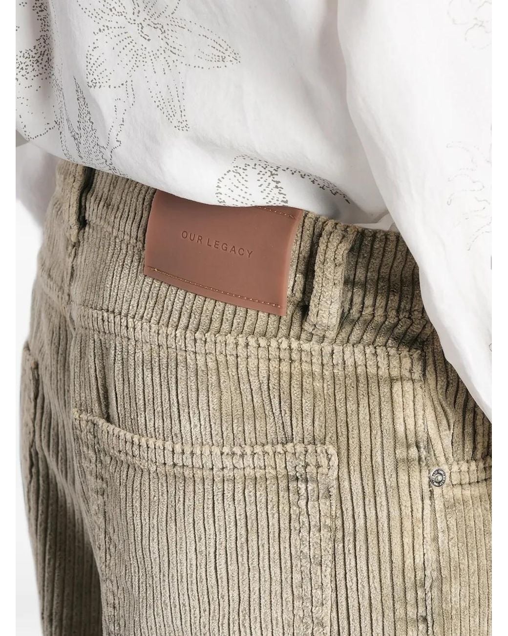 Our Legacy Natural Vast Cut Old Estate Wash Cord Trousers for men