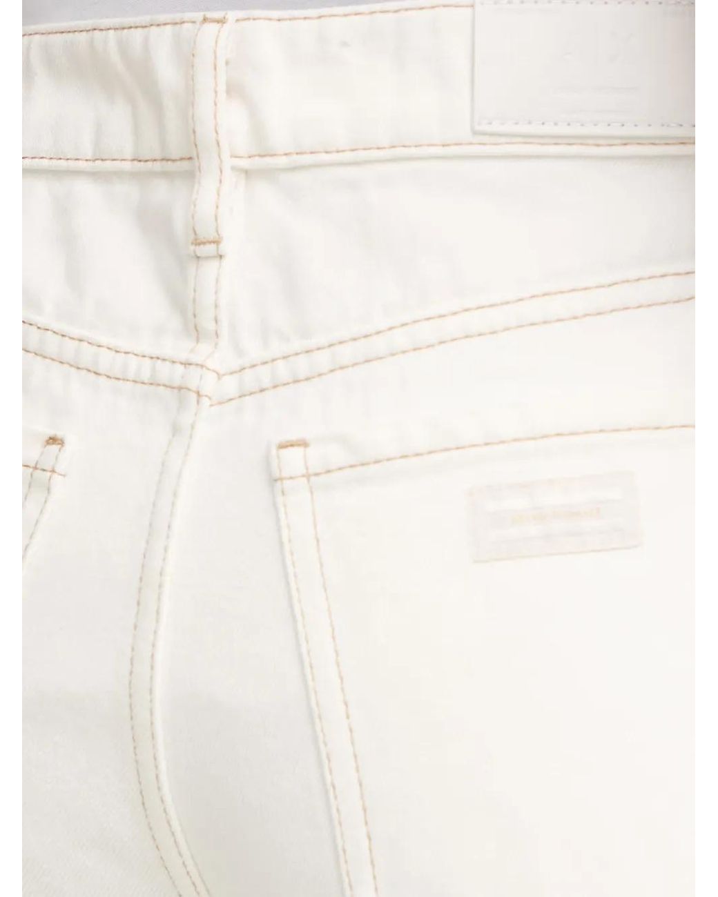 ARMANI EXCHANGE White Contrast-Stitch Logo-Patch Shorts