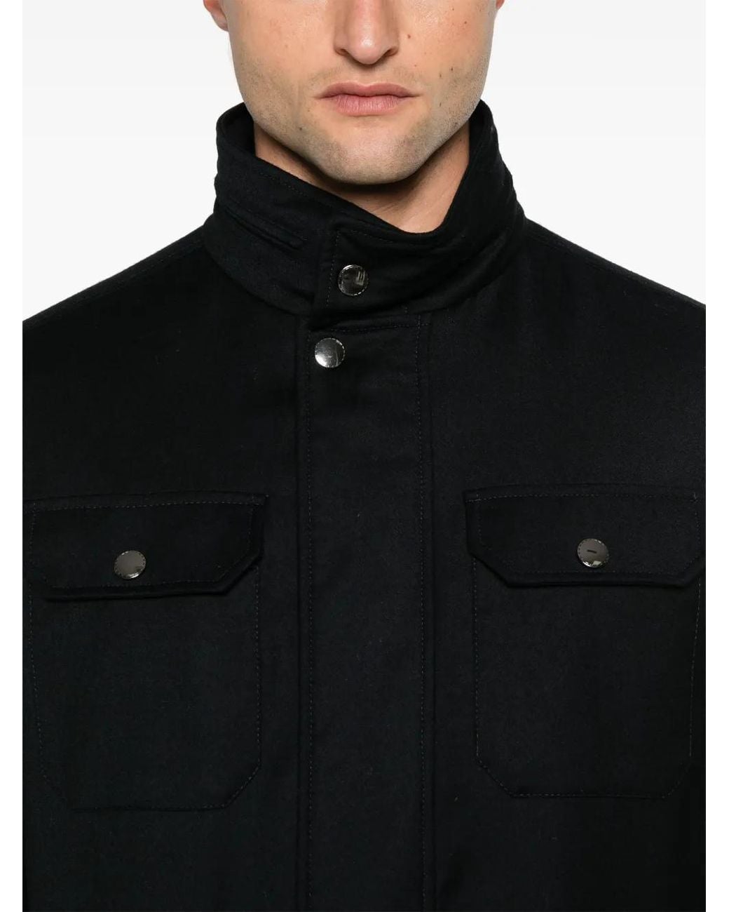 Canali Black Padded Jacket for men