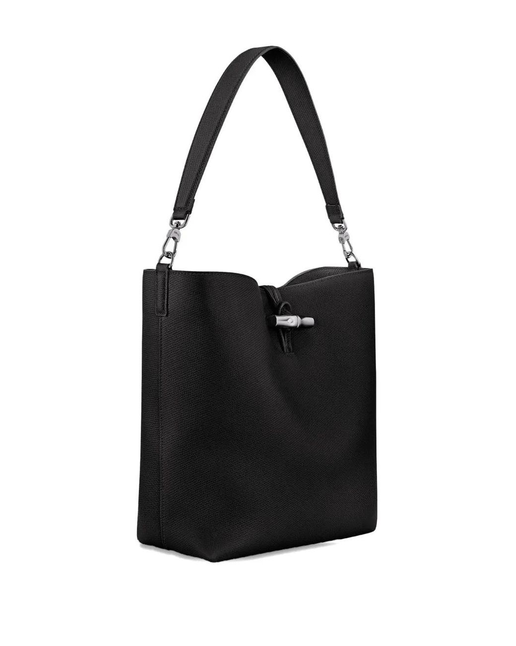 Longchamp Black Roseau M Bag