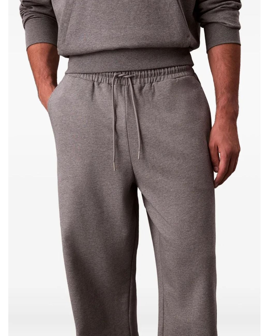 Calvin Klein Gray Drawstring Sweatpants for men