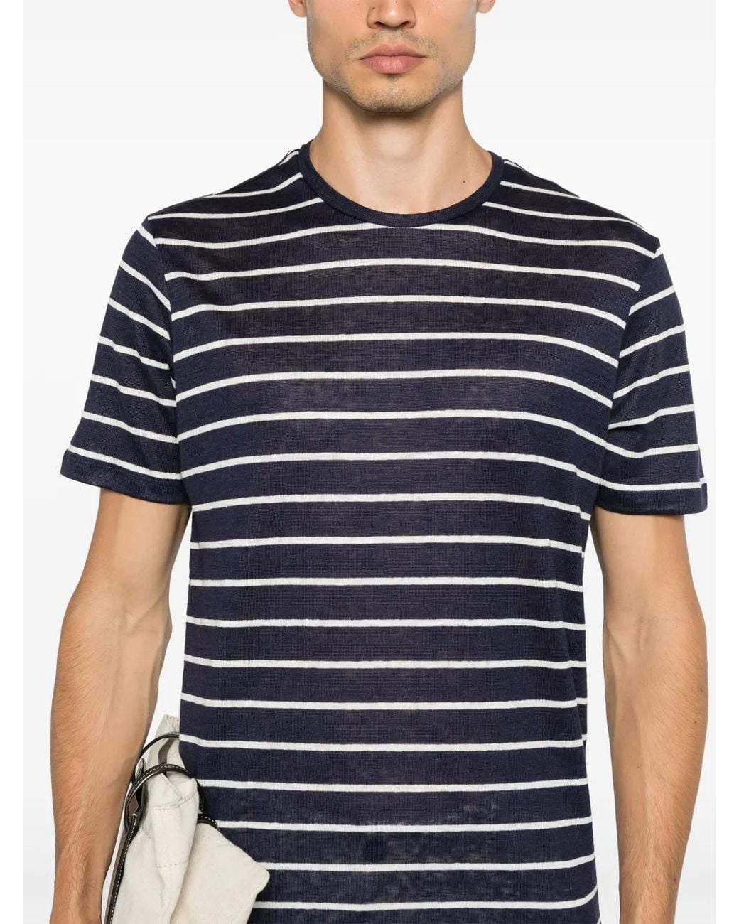 Paul & Shark Blue Striped T-Shirt for men