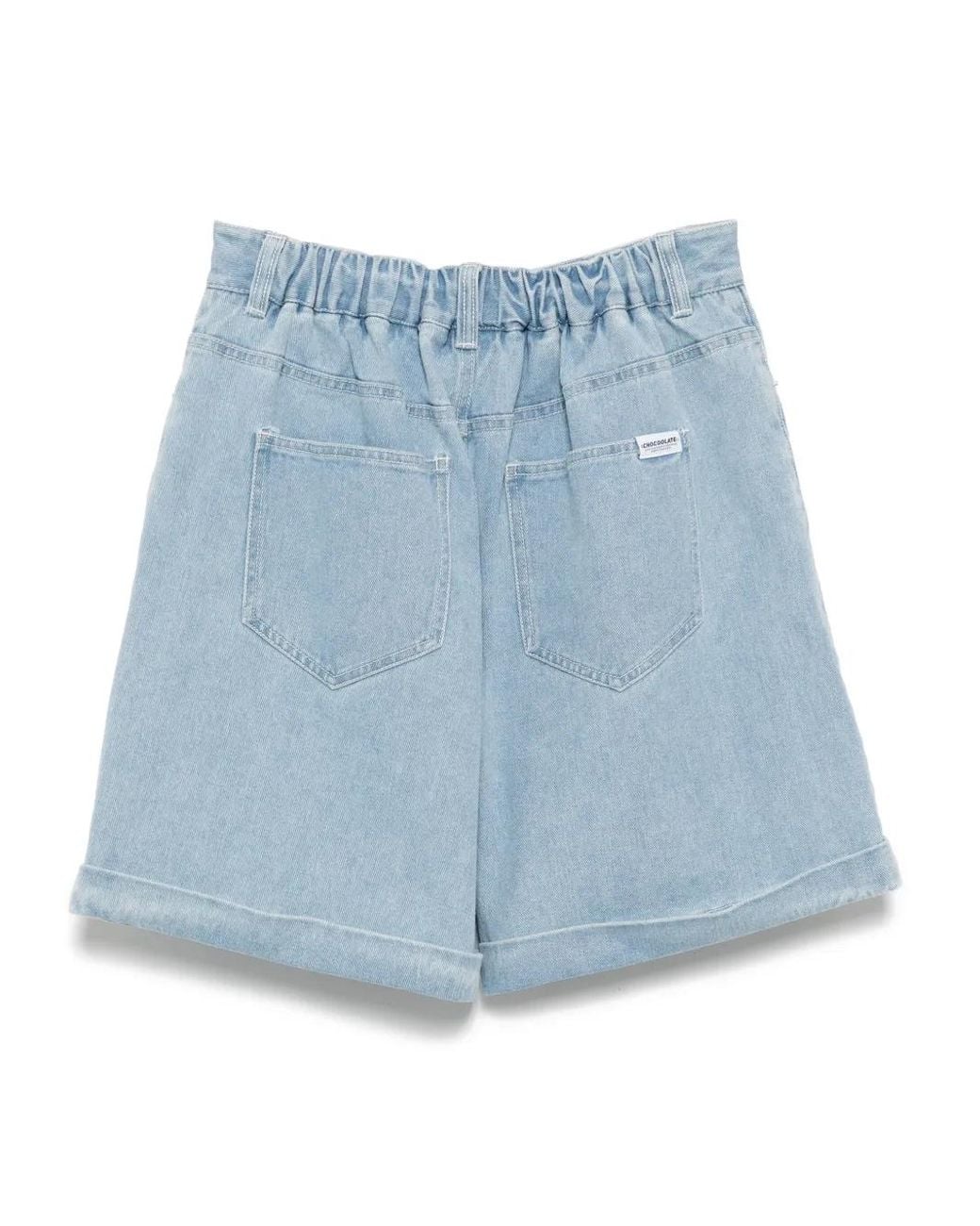 Chocoolate Blue Cotton Shorts