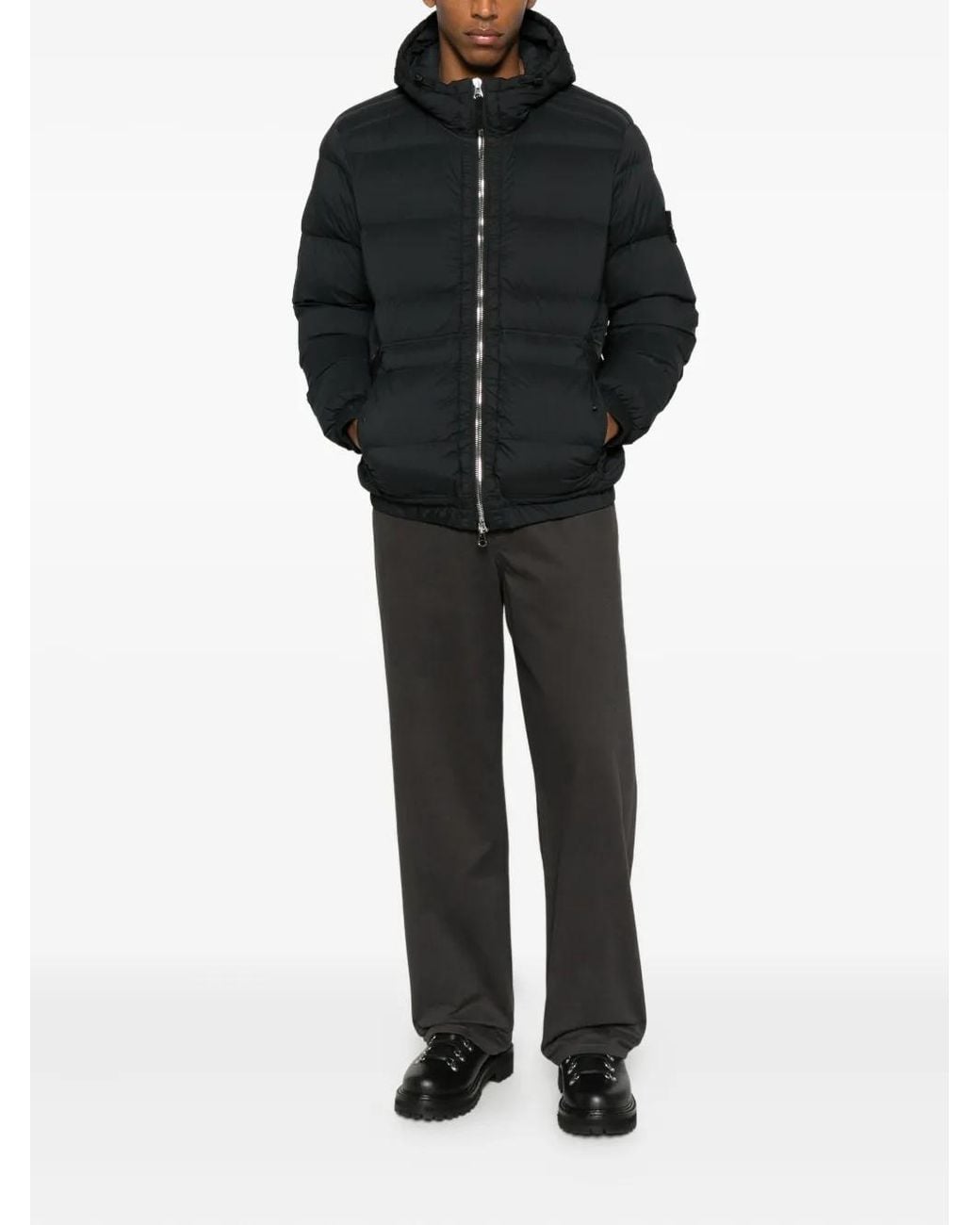 Stone Island Blue Down Jacket for men