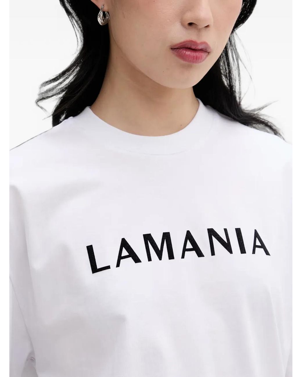 La Mania White Chuck Logo-Print T-Shirt
