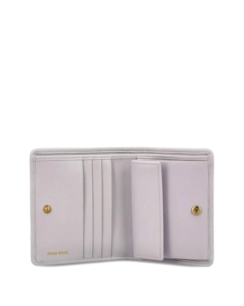 Miu Miu White Kleines Portemonnaie mit Logo
