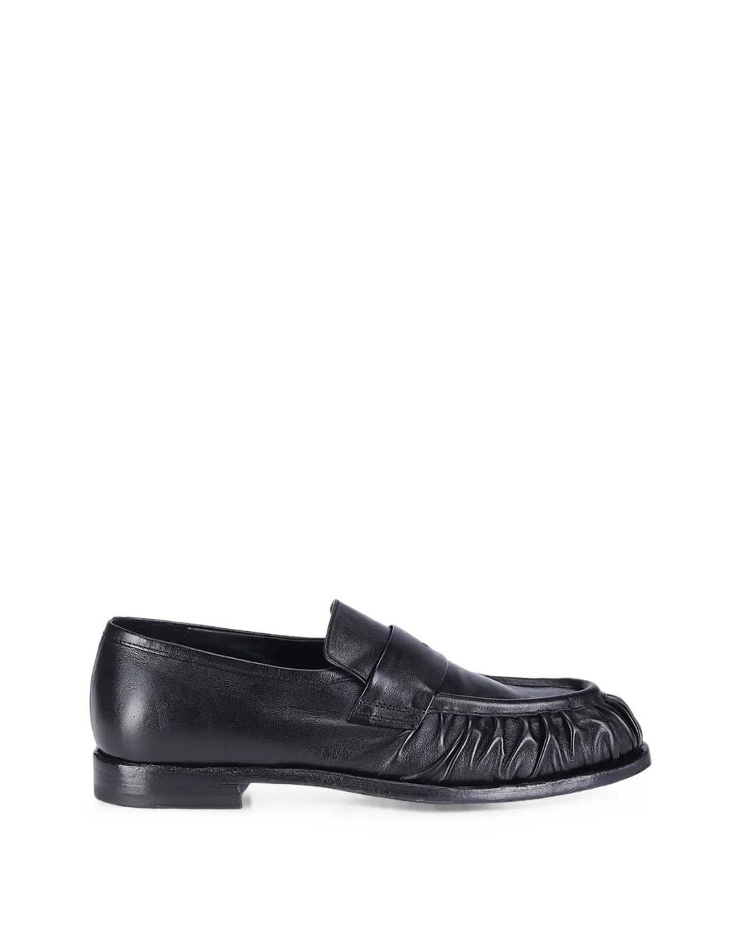 Officine Creative White Solitude 107 Gathered Leather Loafers
