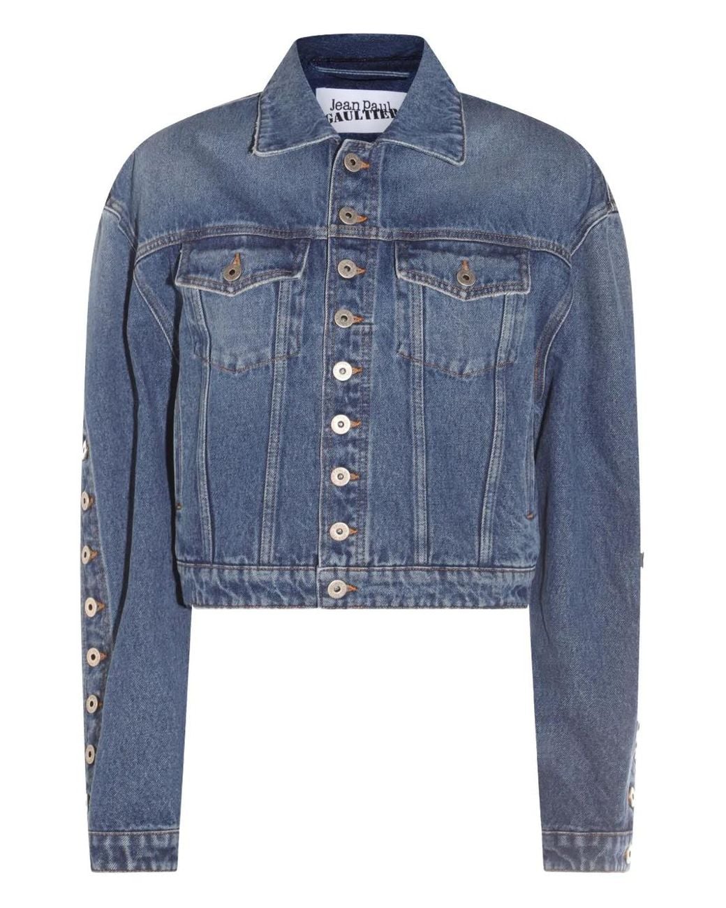 Jean Paul Gaultier Blue Cropped Denim Jacket