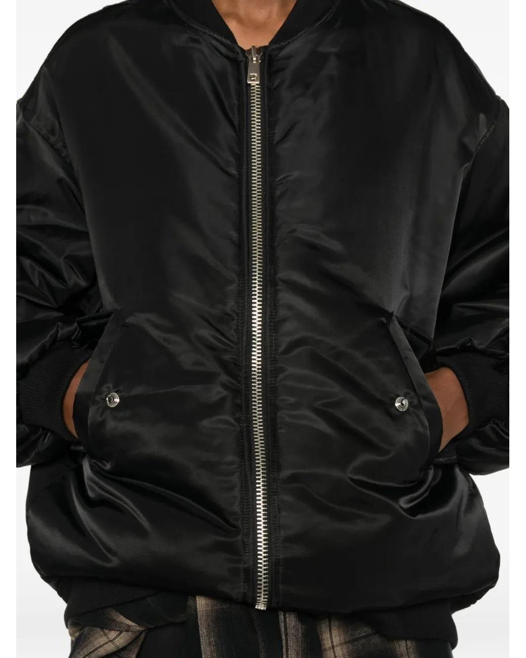 Frankie Shop Black Astra Zip-Fastening Bomber Jacket