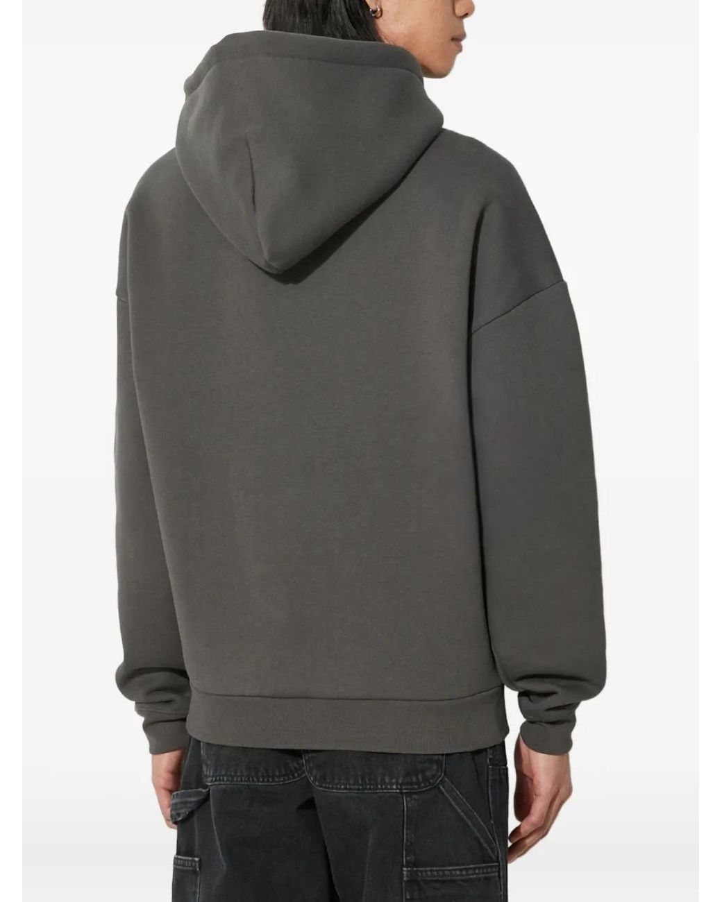 Alpha Industries Gray Sleeve-Logo Hoodie for men