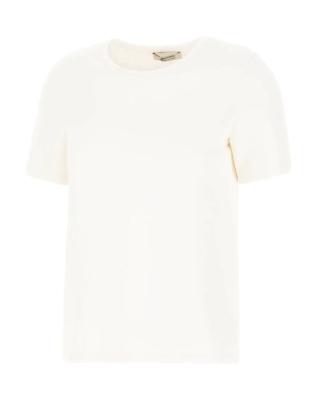 Max Mara Natural Embroidered Crew-Neck T-Shirt