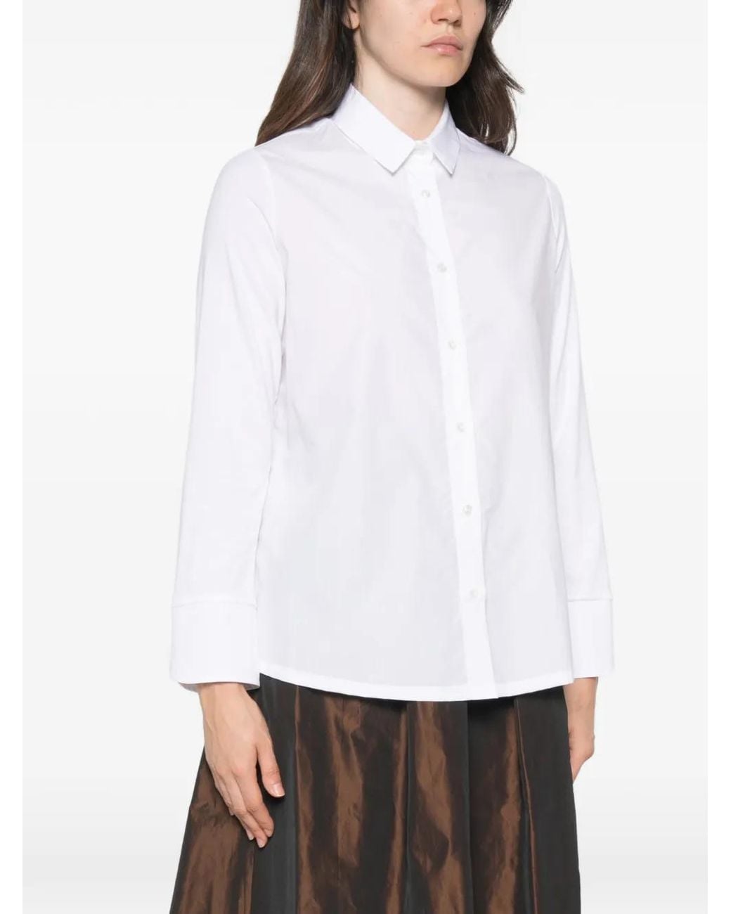 Whyci White Long-Sleeve Button-Down Shirt