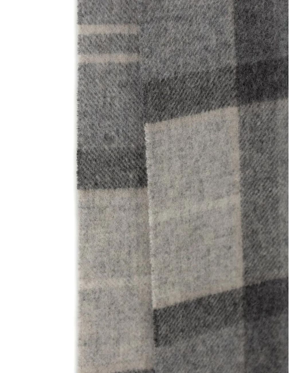 Stole Withe Barbour Mineral Tartan Wool-Cashmere Scarf in Gray | Lyst